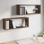 Estantes cúbicos de pared 2 uds madera roble marrón 60x15x23 cm de , Estantes y estanterías - Ref: Foro24-815930, Precio: 25,...