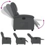 Sillón reclinable eléctrico de cuero sintético gris en Sillones | Comprar online en Foru.es