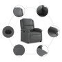 Sillón reclinable eléctrico de cuero sintético gris en Sillones | Comprar online en Foru.es