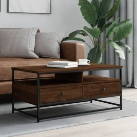 Mesa de centro madera de ingeniería roble marrón 100x51x45 cm de , Mesas de centro - Ref: Foro24-835288, Precio: 82,41 €, Des...