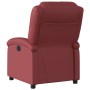 Sillón reclinable eléctrico de cuero sintético rojo tinto en Sillones | Comprar online en Foru.es