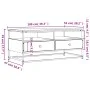 Couchtisch aus braunem Eichenholz 100x51x45 cm von , Couchtisch - Ref: Foro24-835288, Preis: 82,41 €, Rabatt: %