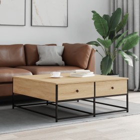 Mesa de centro madera de ingeniería roble Sonoma 100x99x40 cm de , Mesas de centro - Ref: Foro24-835295, Precio: 77,02 €, Des...