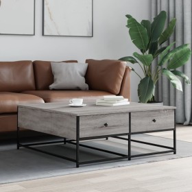 Mesa de centro madera de ingeniería gris Sonoma 100x99x40 cm de , Mesas de centro - Ref: Foro24-835297, Precio: 78,44 €, Desc...