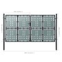 Puerta de valla de jardín negra 300x200 cm de vidaXL, Puertas de jardín - Ref: Foro24-141693, Precio: 542,30 €, Descuento: %