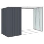 Cobertizo jardín leña antracita acero galvanizado 245x98x159cm de , Cobertizos - Ref: Foro24-46295, Precio: 161,26 €, Descuen...