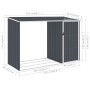 Cobertizo jardín leña antracita acero galvanizado 245x98x159cm de , Cobertizos - Ref: Foro24-46295, Precio: 161,26 €, Descuen...