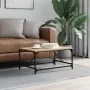 Mesa de centro madera de ingeniería roble Sonoma 75x50x35 cm de , Mesas de centro - Ref: Foro24-835325, Precio: 43,32 €, Desc...