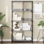 Estantería de madera de ingeniería gris Sonoma 78,5x33x153 cm de , Librerías y estanterías - Ref: Foro24-835257, Precio: 80,0...