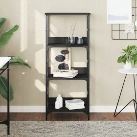 Estantería de madera de ingeniería negra 50x33x117,5 cm de , Librerías y estanterías - Ref: Foro24-835269, Precio: 47,78 €, D...