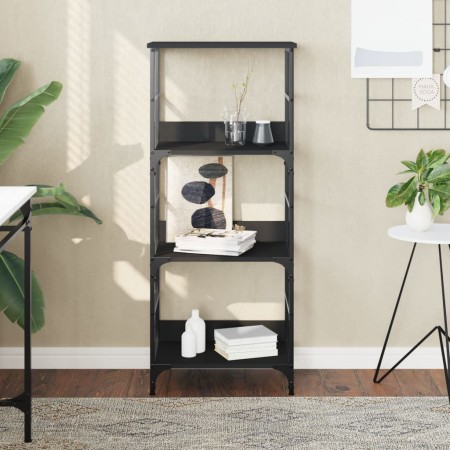 Estantería de madera de ingeniería negra 50x33x117,5 cm de , Librerías y estanterías - Ref: Foro24-835269, Precio: 46,43 €, D...