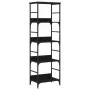 Estantería de madera de ingeniería negra 50x33x153 cm de , Librerías y estanterías - Ref: Foro24-835274, Precio: 62,97 €, Des...