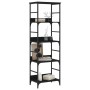 Estantería de madera de ingeniería negra 50x33x153 cm de , Librerías y estanterías - Ref: Foro24-835274, Precio: 65,82 €, Des...