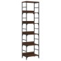 Estantería de madera ingeniería marrón roble 50x33x188,5 cm de , Librerías y estanterías - Ref: Foro24-835283, Precio: 72,60 ...