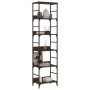Estantería de madera ingeniería marrón roble 50x33x188,5 cm de , Librerías y estanterías - Ref: Foro24-835283, Precio: 72,60 ...