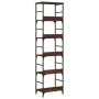 Estantería de madera ingeniería marrón roble 50x33x188,5 cm de , Librerías y estanterías - Ref: Foro24-835283, Precio: 72,60 ...