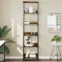 Estantería de madera ingeniería roble ahumado 50x33x188,5 cm de , Librerías y estanterías - Ref: Foro24-835281, Precio: 72,89...