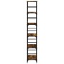 Estantería de madera ingeniería roble ahumado 50x33x188,5 cm de , Librerías y estanterías - Ref: Foro24-835281, Precio: 76,46...