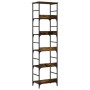 Estantería de madera ingeniería roble ahumado 50x33x188,5 cm de , Librerías y estanterías - Ref: Foro24-835281, Precio: 76,46...