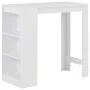 Mesa alta de cocina con estantería blanco 110x50x103 cm de , Mesas de cocina y de comedor - Ref: Foro24-280211, Precio: 98,65...