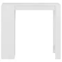 Mesa alta de cocina con estantería blanco 110x50x103 cm de , Mesas de cocina y de comedor - Ref: Foro24-280211, Precio: 98,65...
