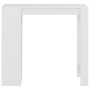 Mesa alta de cocina con estantería blanco 110x50x103 cm de , Mesas de cocina y de comedor - Ref: Foro24-280211, Precio: 100,1...