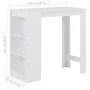 Mesa alta de cocina con estantería blanco 110x50x103 cm de , Mesas de cocina y de comedor - Ref: Foro24-280211, Precio: 98,65...