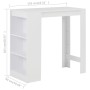 Mesa alta de cocina con estantería blanco 110x50x103 cm de , Mesas de cocina y de comedor - Ref: Foro24-280211, Precio: 100,1...