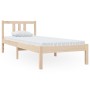 Estructura de cama madera maciza 75x190 cm de , Camas y somieres - Ref: Foro24-814844, Precio: 87,91 €, Descuento: %