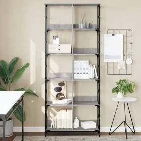 Estantería de madera de ingeniería gris Sonoma 78,5x33x188,5 cm de , Librerías y estanterías - Ref: Foro24-835262, Precio: 96...