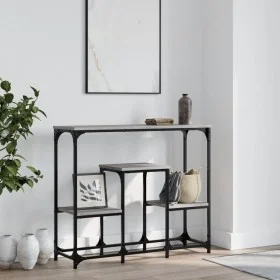 Sonoma grauer Konsolentisch aus Holzwerkstoff, 89,5 x 28 x 76 cm von , Seitentische - Ref: Foro24-833386, Preis: 52,39 €, Rab...