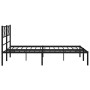 Estructura de cama con cabecero metal negro 135x190 cm de , Camas y somieres - Ref: Foro24-372178, Precio: 93,29 €, Descuento: %