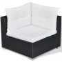 Set muebles de jardín 10 piezas y cojines ratán sintético negro de vidaXL, Conjuntos de jardín - Ref: Foro24-41878, Precio: 9...