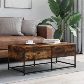 Mesa de centro madera de ingeniería roble ahumado 100x51x40 cm de , Mesas de centro - Ref: Foro24-833972, Precio: 60,65 €, De...