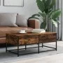 Mesa de centro madera de ingeniería roble ahumado 100x51x40 cm de , Mesas de centro - Ref: Foro24-833972, Precio: 60,65 €, De...