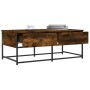 Mesa de centro madera de ingeniería roble ahumado 100x51x40 cm de , Mesas de centro - Ref: Foro24-833972, Precio: 61,08 €, De...
