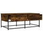 Mesa de centro madera de ingeniería roble ahumado 100x51x40 cm de , Mesas de centro - Ref: Foro24-833972, Precio: 60,65 €, De...