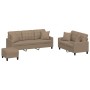 Juego de sofás con cojines 3 piezas cuero sintético capuchino de , Sofás - Ref: Foro24-3201397, Precio: 537,75 €, Descuento: %