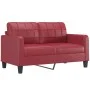 Juego de sofás con cojines 3 piezas cuero sintético rojo tinto de , Sofás - Ref: Foro24-3201376, Precio: 524,05 €, Descuento: %