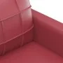 Juego de sofás con cojines 3 piezas cuero sintético rojo tinto de , Sofás - Ref: Foro24-3201376, Precio: 524,05 €, Descuento: %