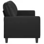 Sofá de 2 plazas de cuero sintético negro 140 cm de , Sofás - Ref: Foro24-359137, Precio: 200,86 €, Descuento: %