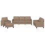 Juego de sofás con cojines 4 piezas cuero sintético capuchino de , Sofás - Ref: Foro24-3201407, Precio: 621,38 €, Descuento: %