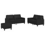 Set Sofas mit Kissen 3 Stück Kunstleder schwarz von , Sofas - Ref: Foro24-3201413, Preis: 440,94 €, Rabatt: %