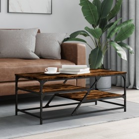 Mesa de centro madera de ingeniería roble ahumado 100x49x40 cm de , Mesas de centro - Ref: Foro24-835346, Precio: 49,56 €, De...