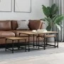 Mesas de centro apilables 3 pzas madera ingeniería roble Sonoma de , Mesas de centro - Ref: Foro24-835390, Precio: 59,36 €, D...