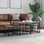 Mesas de centro apilables 3 pzas madera ingeniería gris Sonoma de , Mesas de centro - Ref: Foro24-835392, Precio: 62,09 €, De...