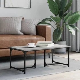 Gray Sonoma plywood coffee table 90x50x35 cm by , Coffee table - Ref: Foro24-835402, Price: 41,25 €, Discount: %
