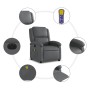 Sillón de masaje reclinable eléctrico cuero sintético gris en Sillones | Comprar online en Foru.es