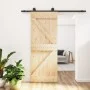 Puerta corredera con herrajes madera maciza de pino 85x210 cm de , Puertas - Ref: Foro24-3203059, Precio: 189,39 €, Descuento: %