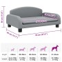 Cama para perros de tela gris claro 70x45x30 cm en Camas para perros | Comprar online en Foru.es